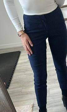 Reserved Striped Navy Blue Class Office Pants Skinny - Size S EU 36