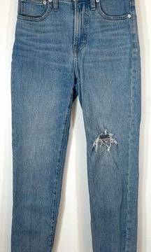 Madewell The Perfect Vintage Jean Medium Wash Distressed High Rise Size 24