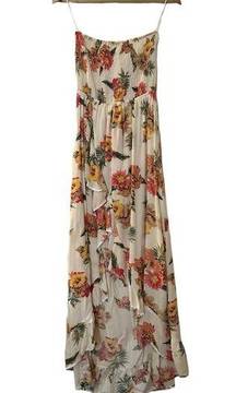 Salty Lemon High Low Strapless Floral Sundress Size Medium