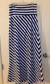 Lily Rose Navy & Grey Striped Maxi - size XL