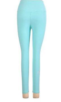P'tula Active Pants Desa'Ree Tiffany Blue Leggings Size Small EUC #7362