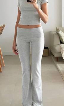 grey flare legging set 