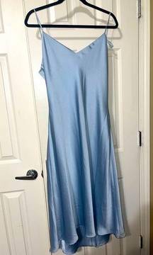 NWT  Light Blue Satin Dress, Never Been Worn