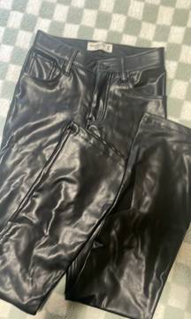 Abercrombie Black Leather Pants 