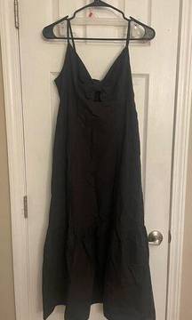 Rails Maeve Poplin Black Sundress, Peep a Boo front, size Medium, B97, NWT, $87