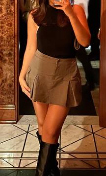 Army Green Mini Skirt