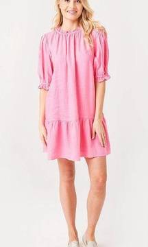 Velvet by Graham & Spencer Bernice Linen pink Mini Dress size XS