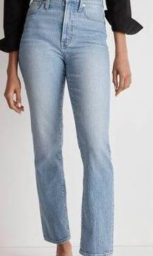 Madewell The Perfect Vintage Straight Jeans in Light Wash Blue Women's 29