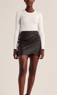 Abercrombie & Fitch Vegan Leather Mini Skirt Black Size XSmall