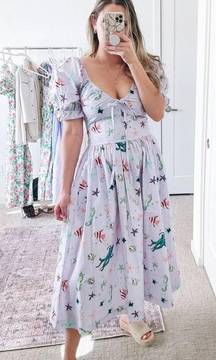 Hill House The Ophelia Dress in Sea Creatures Size XS NWT