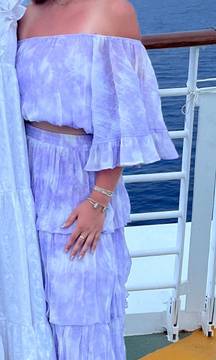 Purple Tye Dye Two Piece Maxi Set