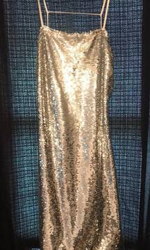 Open Back Sequin Sparkle Dress