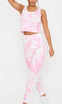 PrettyLittleThing Pink Tie Dye Joggers 