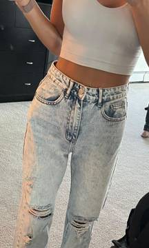 Acid Wash High Waisted Jeans