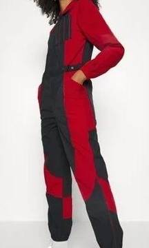 NWT Women's  Jordan Essential Flight Suit Red and Black DJ2626-636 SZ-2X