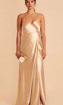 satin gold maxi dress 