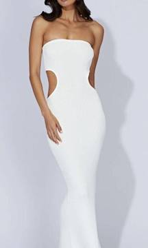 Meshski Cutout Dress White