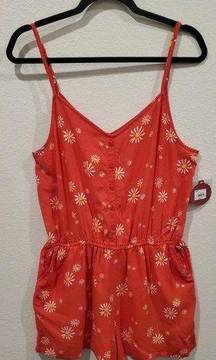 AMERICAN HERITAGE Red Floral Romper