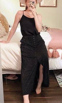 Briggs New York Vintage Black Polka Dot Skirt