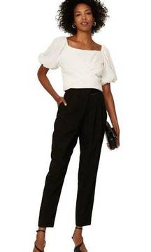 Sachin & Babi Tyneri Draped Puff Sleeve Top in Off White 0 Womens