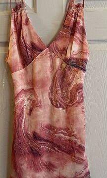 French Kiss Pink Marble Dress NWT Size Small