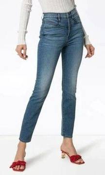 3x1 Womens  Jesse High Rise Straight Skinny Ankle Jeans Size 24 ALTERED