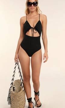 Black One-piece Bathing Suit