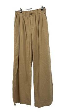 LOFT Womens Size Small Pants Wide Leg Trousers Tan High Rise Pleated Front NWT