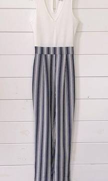 Ci Sono Cavalini Woven Striped Jumpsuit