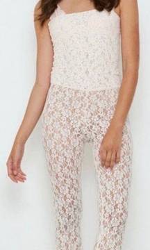 Free People Convertible Lace Pants Ivory Size M