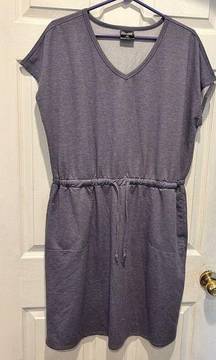 32 Degrees Cool Ladies Comfy Dress Elastic Waist Dusty Blue Women’s Large