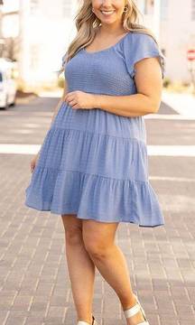 Blue Smocked Dress