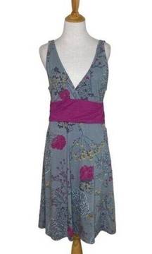 Patagonia Crossover Dress Womens  Grey Floral Plum Floral  Size large