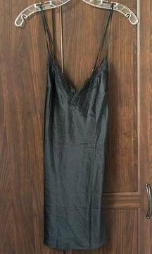 Victoria’s Secret Satin Lace Black Mini Dress S