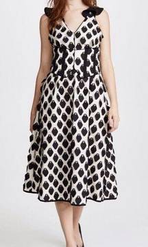 NWT. $580 Self-Portrait 3D Petal Midi Dress UK 6 / US 2