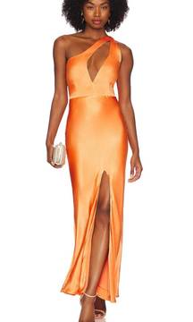 Ambroise One Shoulder Dress in Orange