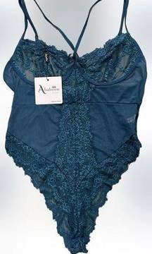 NWT Ababoon One Piece Turquoise Lingerie. Size Large