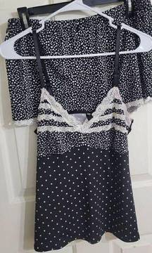 Marilyn Monroe Size L 2 Piece Polka Dot Intimates Pajama Set