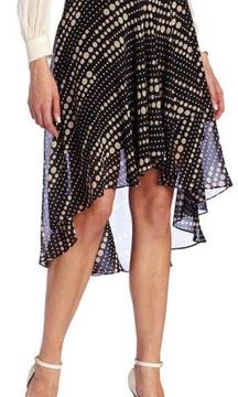 Black & White Polka Dot High Low Skirt