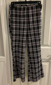 Plaid Flare Pants NWT