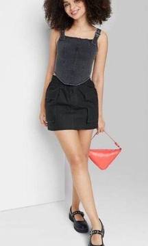 Wild Fable Parachute Cargo Mini Skirt Black - Women's XL New