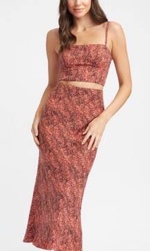 Patterned Midi Dress 2 Piece Set