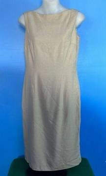 HILLARD & Hanson Tan Sleeveless Dress Size 4