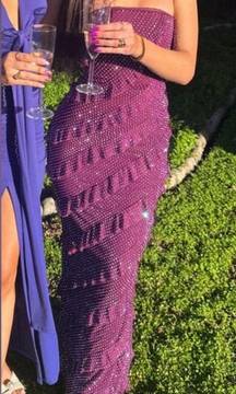 Purple Sequin Formal Dress