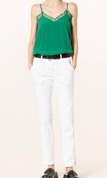 - Csally Straight Leg White Jeans Denim