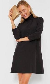 NWT Tuckernuck Daphne Black Ruffle Neck Tie Back Dress