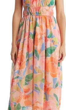 Floral Maxi High Neck Dress