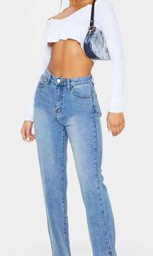 Split Hem Straight Leg Jeans