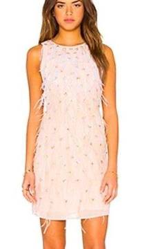 ELLIATT Happening Dress in Blush Feathers