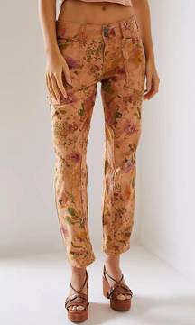 Anthropologie The Wanderer Low Rise Slouchy Floral Utility Ankle Pants